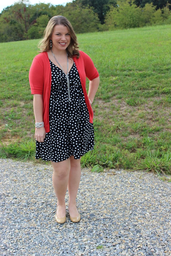 polka dot rose dress